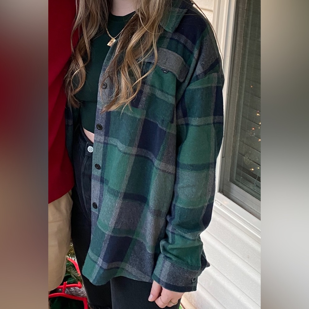 Green Plaid Shacket🐢🦋